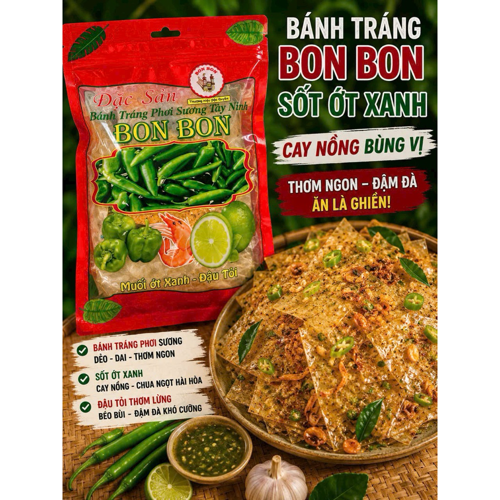 Bánh tráng muối ớt xanh