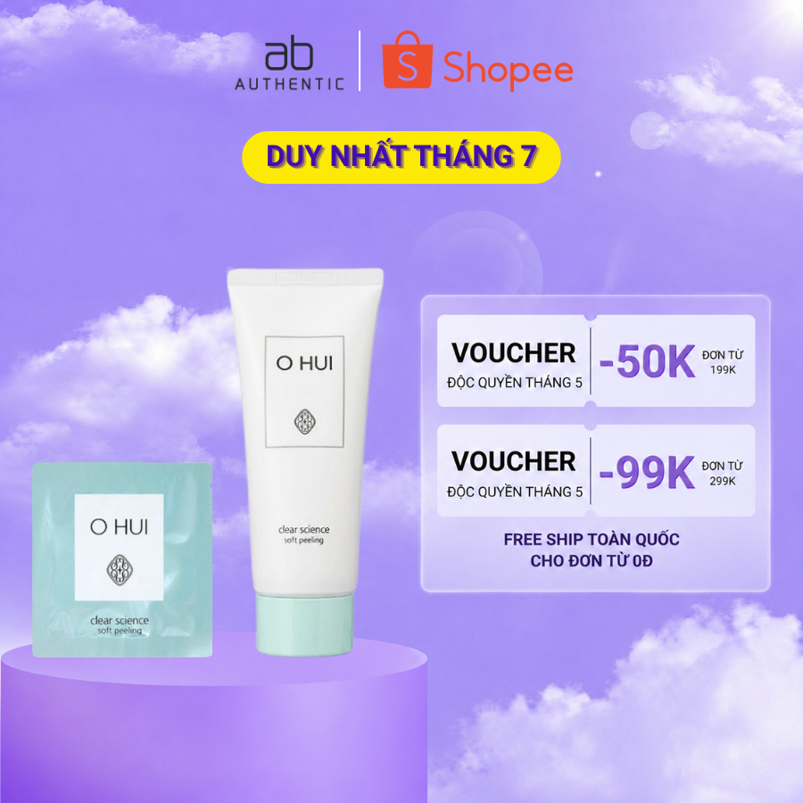 [Top 1 bán chạy] Combo 10 Gói sample Tẩy tế bào chết da mặt Ohui Clear Soft Peeling- AB Authentic