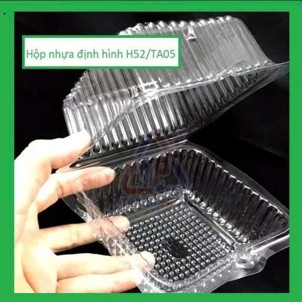 (COMBO 500 cái) Hộp nhựa vuông cao H52/TA05