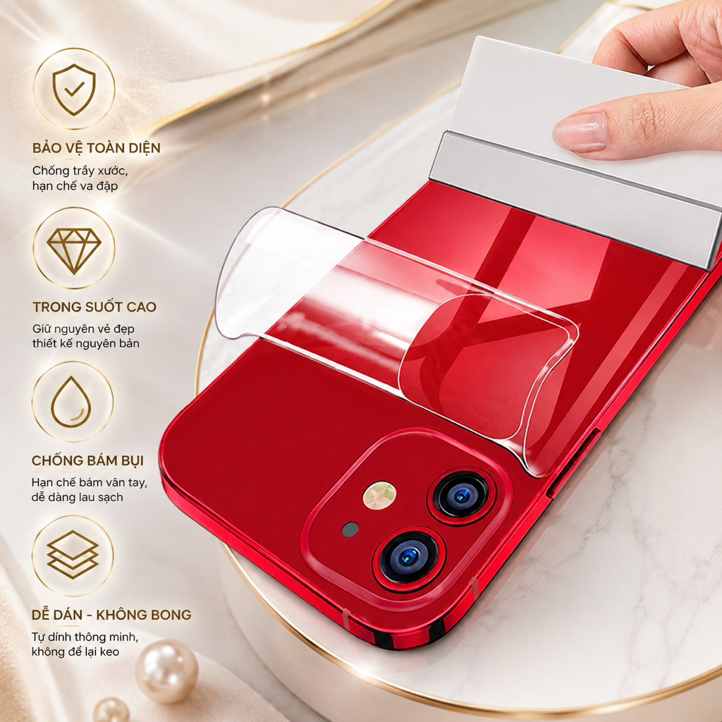 PPF bảo vệ mặt sau IP 16 pro max /16 plus/15 14 13 12 11 Pro Max X XR XSMax/12 mini/13mini