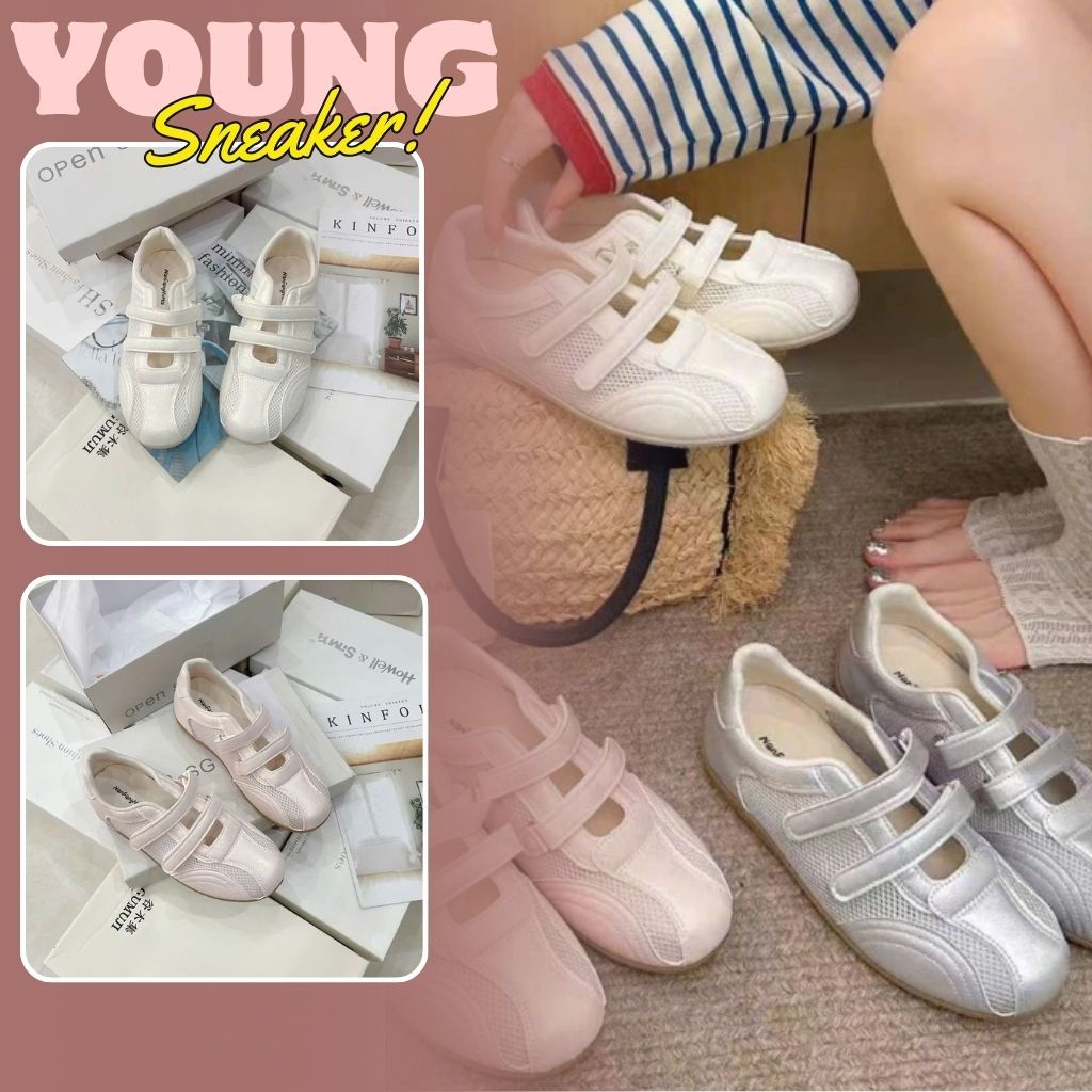 Giày Mary Jane,Giày Balet Mary Jane Phối Da Quai Chéo Xinh N75 || Young Sneaker