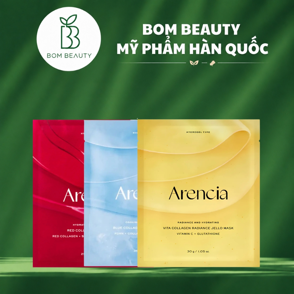 Mặt nạ thạch cấp ẩm, dưỡng sáng, chống lão hóa Arencia Red Collagen Jello Mask 25g
