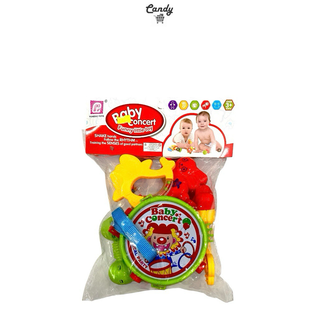 Bộ đồ chơi Lục Lạc Baby Concert cho bé tập cầm nắm và nhận biết màu sắc