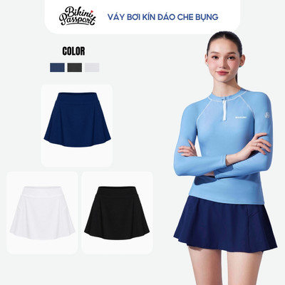 Quần bơi nữ kiểu váy che bụng đi du lịch - Bikini Passport - BS576_NV