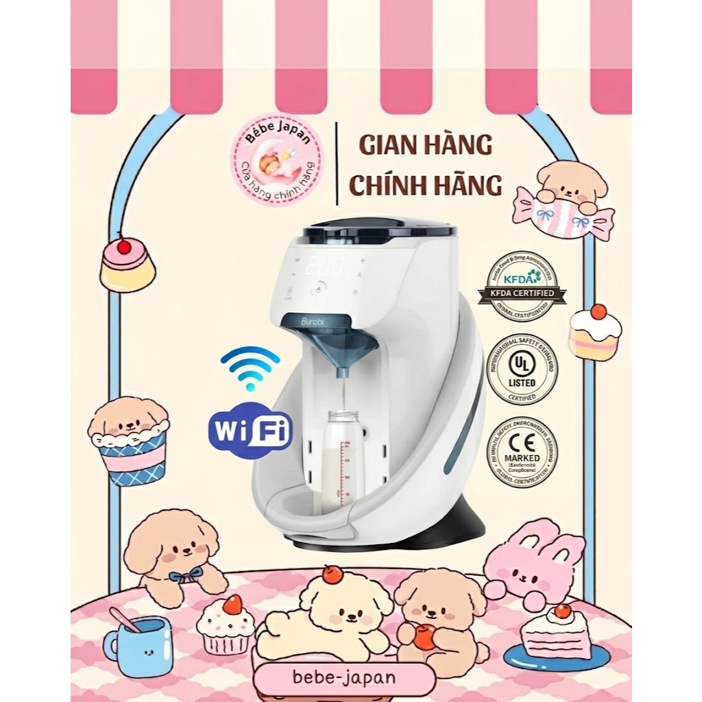 [CHÍNH HÃNG] MÁY PHA SỮA BURABI PLUS WIFI | PHA CHUẨN 60–200ML, KẾT NỐI APP ĐIỆN THOẠI, HẸN GIỜ MỚI 