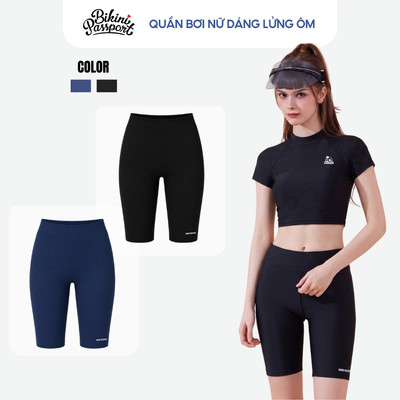 Quần bơi nữ dáng lửng ôm sát che đùi đi biển - Bikini Passport - BSV003_BL