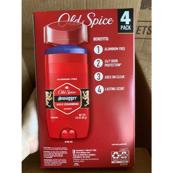 Lăn khử mùi Mỹ Old Spice Swagger Scent of Cedarwood deodorant chai 85g