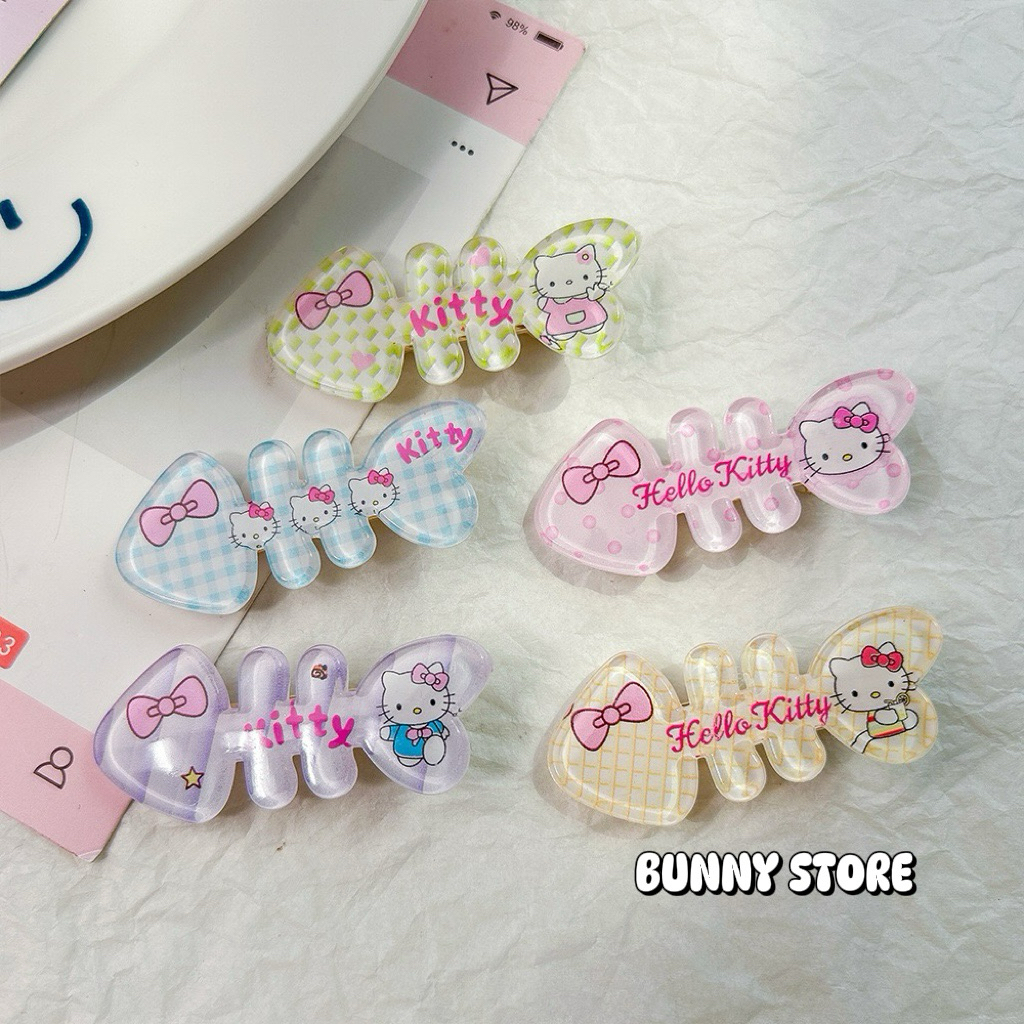 SET 2 KẸP XƯƠNG CÁ KITTY - BUNNY STORE