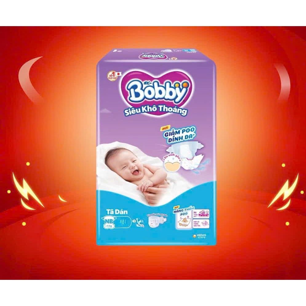 Tả Dán Sơ Sinh bobby NB 70 Miếng mẫu mới ( <5kg )