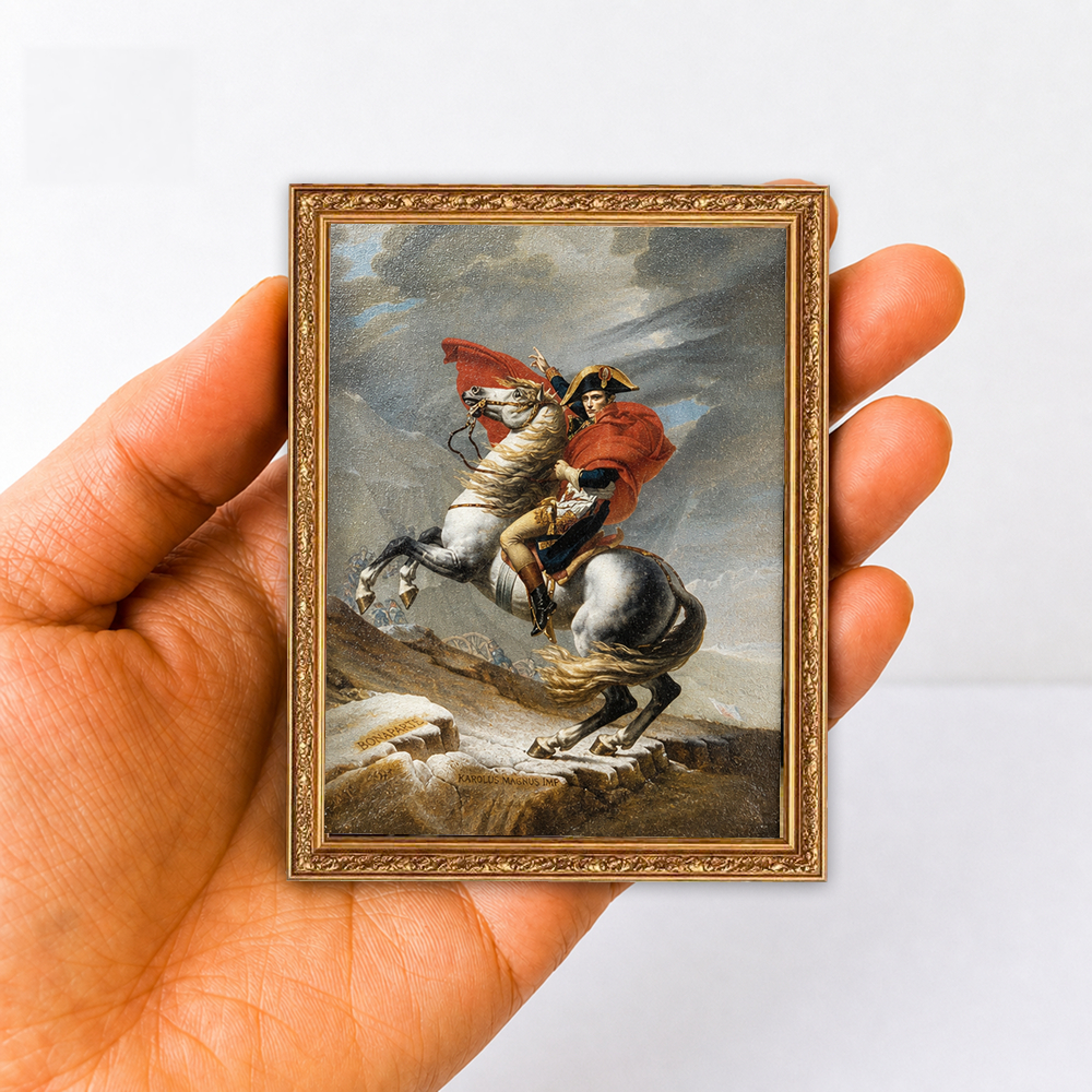 Tranh Gỗ Nam Châm Napoleon Crossing the Alps 7x9cm - Trang Trí Tủ Lạnh & Bàn Làm Việc - Symbol & Sha