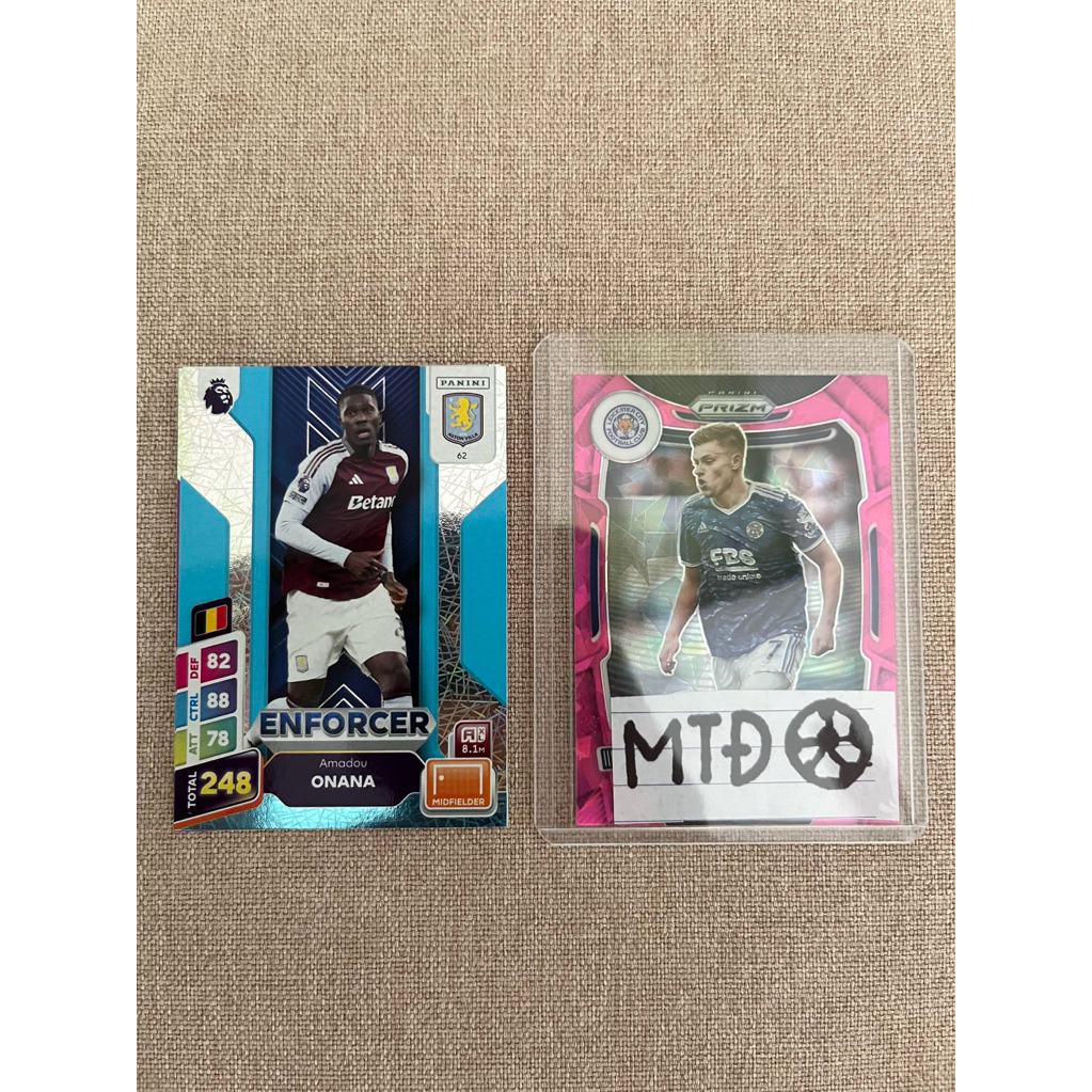 Thẻ Panini AXL 2025 Plus - Amadou Onana Parallel Blue