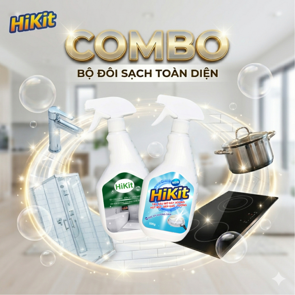 Combo Tẩy dầu mỡ và tẩy cặn canxi 500g