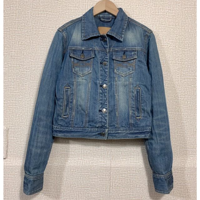 9️⃣9️⃣ [Used China] Áo khoác jean nữ, trucker jacket, tag M (44-60kg), mã 1618