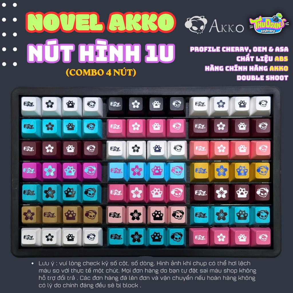 Keycap Akko | ABS CHERRY - OEM - ASA PROFILE | Novel Akko | Novelties AKKO Chính Hãng |