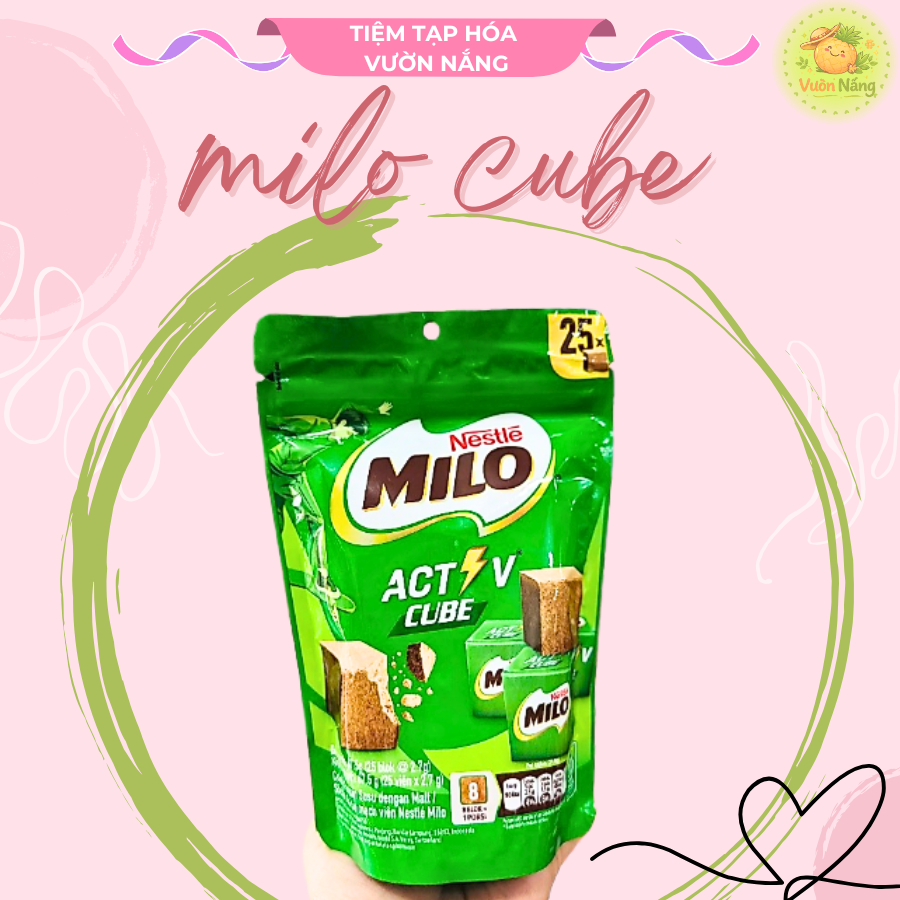 Túi 25 Viên MILO Cube - Sôcôla Sữa Lúa Mạch 67.5g (Kitkat Milo Cube)