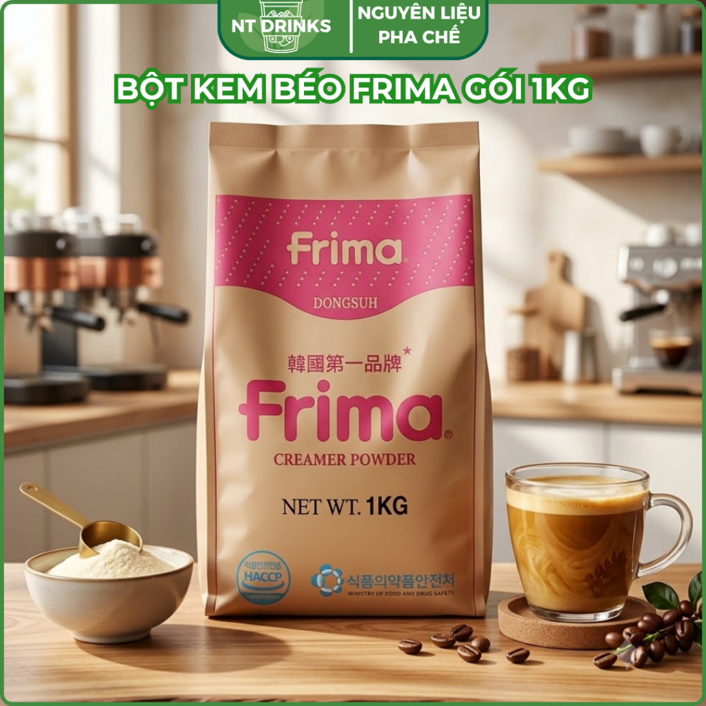 Bột sữa Frima gói 1kg, bột kem béo pha trà sữa, bột béo frima Hàn Quốc, nguyên liệu pha chế NT DRINK