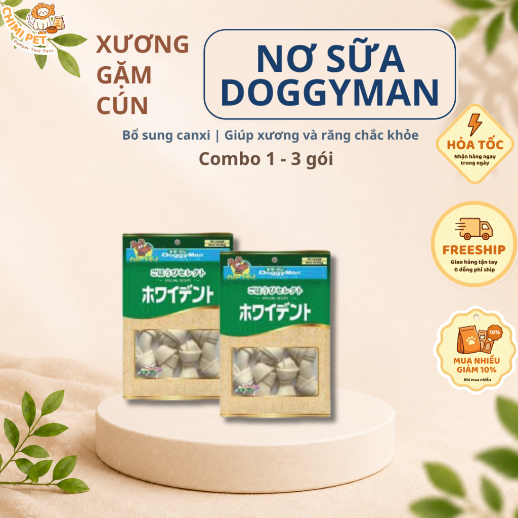 Xương Da Bò DoggyMan Cho Chó | Snack Gặm Cho Chó, Bánh Thưởng Cho Chó DoggyMan
