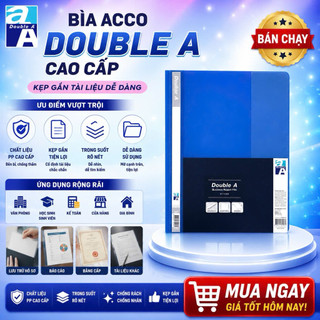 Combo 12 Bìa acco đựng tài liệu double A , Chất nhựa cao cấp, lưu được 20-30 tờ A4
