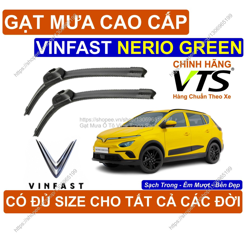 Gạt Mưa Kính Lái Cao Cấp Vinfast Nerio Green, Cặp G.ạt Mưa Kính Lái Vinfast Nerio Green, Có Đ.ủ Size