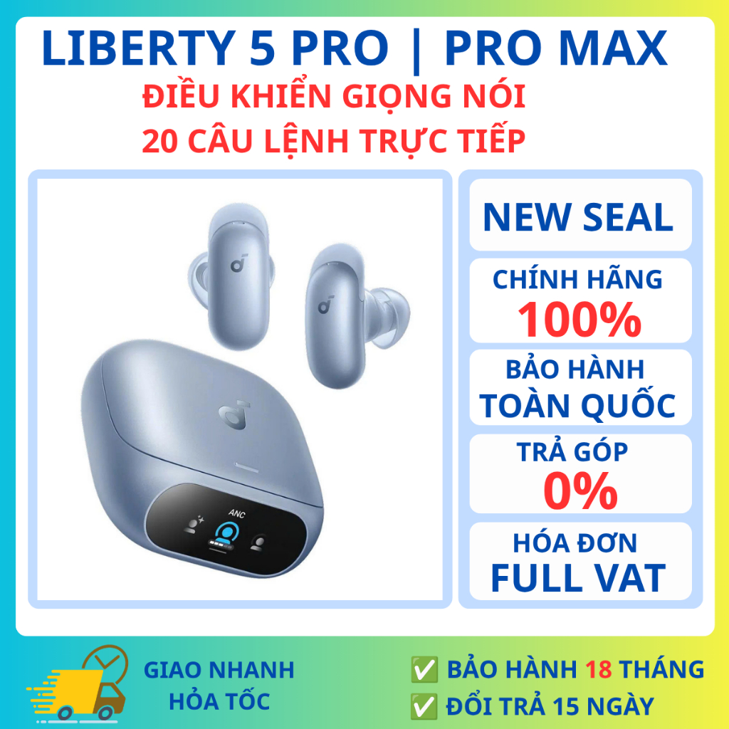 Tai nghe Bluetooth True Wireless Anker Soundcore Liberty 5 Pro Max Chính Hãng - Chống ồn, Phiên dịch, Cảm ứng | BigBuy360 - bigbuy360.vn