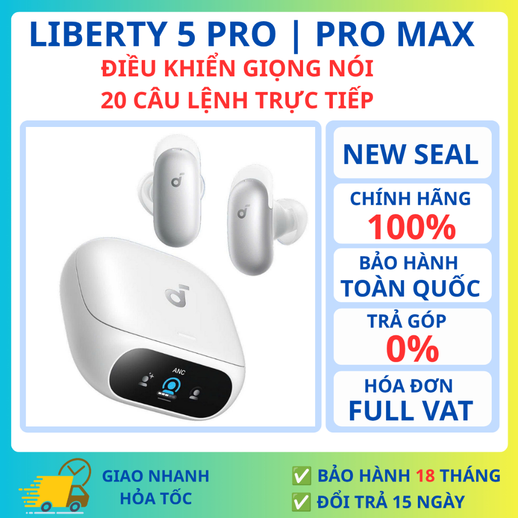 Tai nghe Bluetooth True Wireless Anker Soundcore Liberty 5 Pro Max Chính Hãng - Chống ồn, Phiên dịch, Cảm ứng | BigBuy360 - bigbuy360.vn