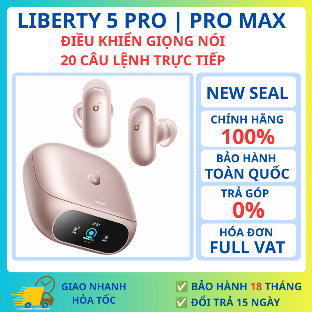 Tai nghe Bluetooth True Wireless Anker Soundcore Liberty 5 Pro Max Chính Hãng - Chống ồn, Phiên dịch, Cảm ứng | BigBuy360 - bigbuy360.vn