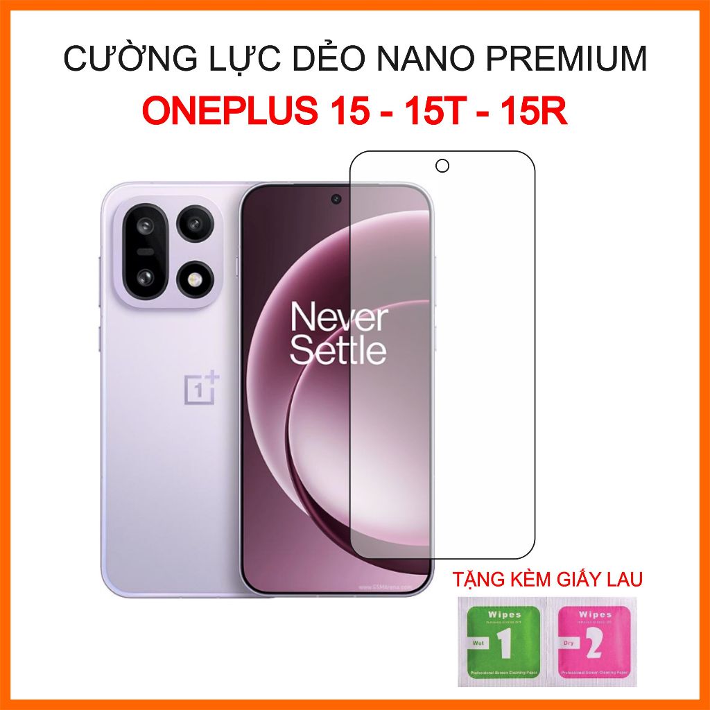 Cường lực dẻo Oneplus 15, 15T, 15R cường lực 9H+