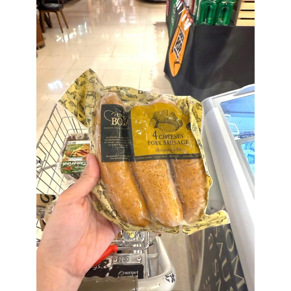 Xúc xích phô mai Uncle Boss 4 cheese ( 3 cây / gói)