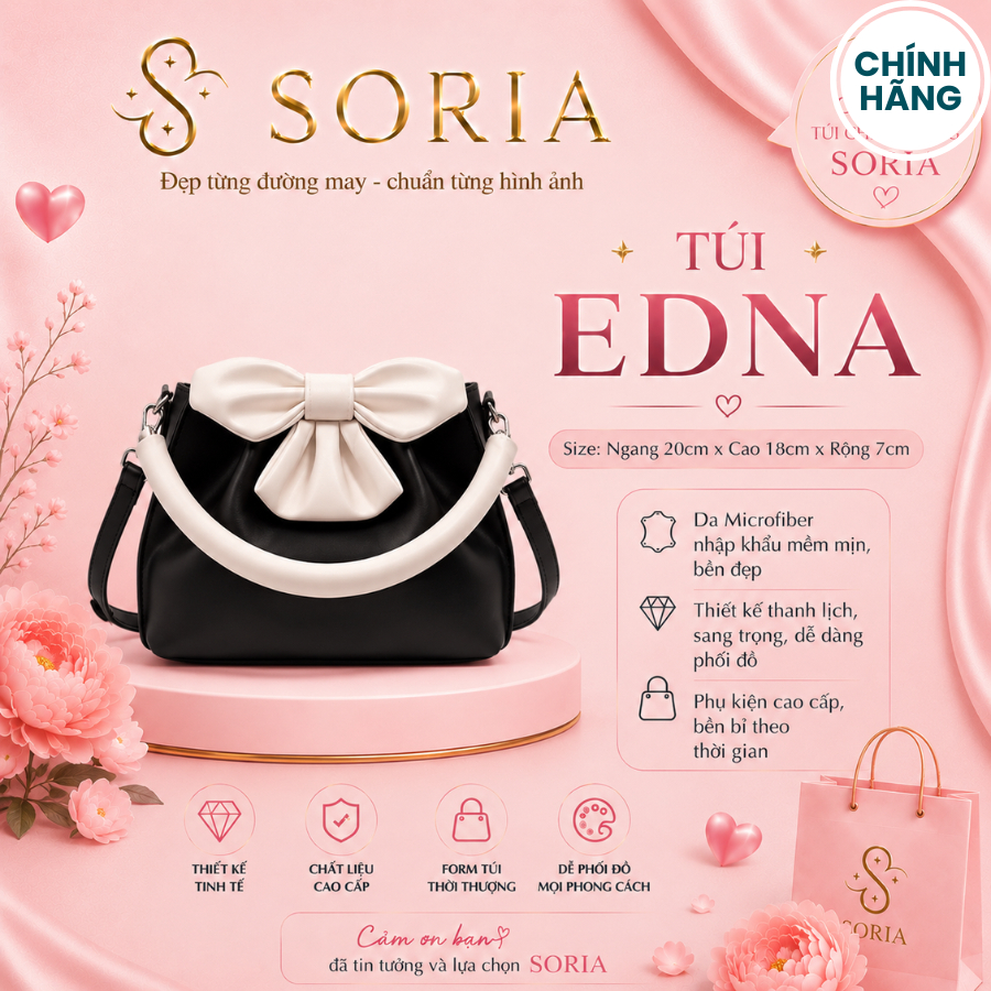 EDNA Premium Bag - Túi Xách Nữ Da Microfiber Cao Cấp – Sang Trọng, Cuốn Hút & Tinh Tế ✨