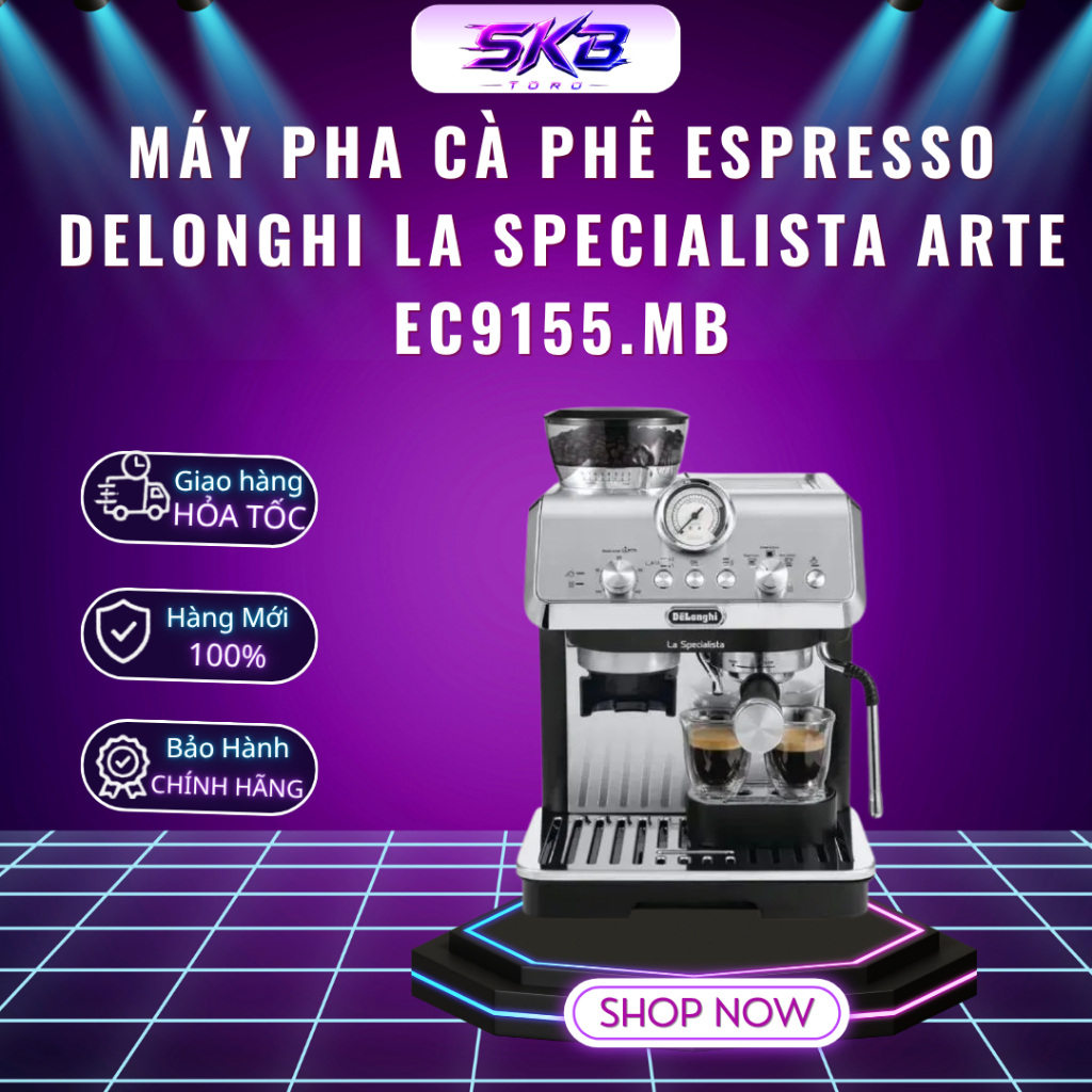 Máy pha cà phê espresso DeLonghi La Specialista Arte EC9155.MB - Bảo Hành 12 Tháng