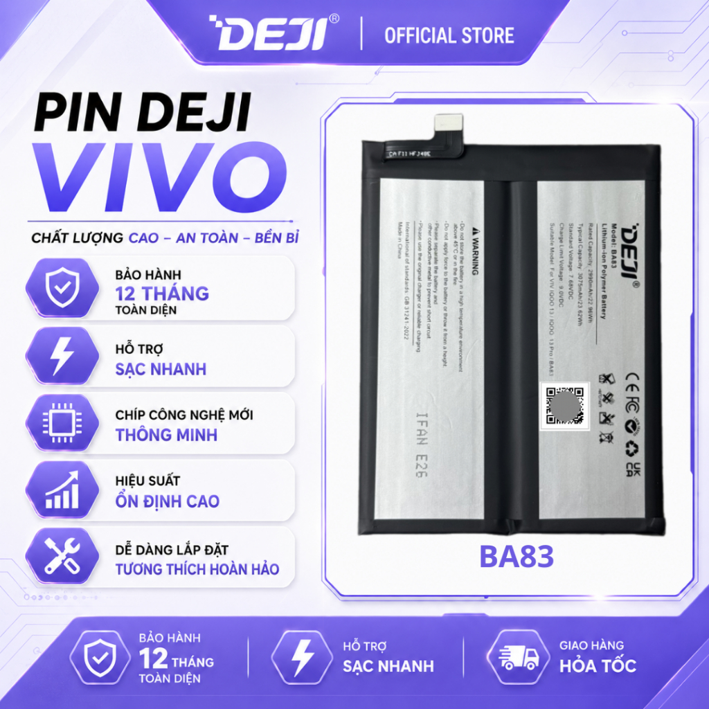 Linh Kiện Deji Vivo IQOO 13 / IQOO 13 Pro (6150mAh) | BA83
