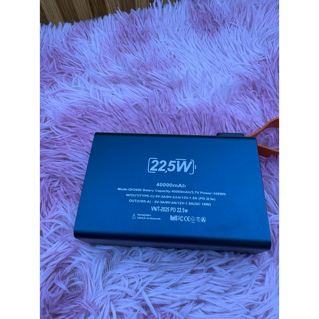 Sạc dự phòng 40000mAh 22,5W vỏ nhôm BẢO HÀNH 6 tháng