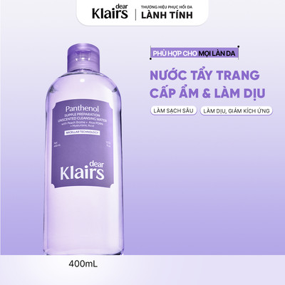 [ĐQ] Nước tẩy trang Dear Klairs Supple Preparation Unscented Cleansing Water 400ml