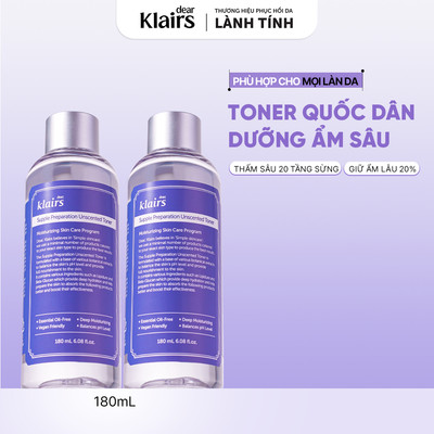 [KOL] Combo 2 Nước hoa hồng Dear, Klairs Supple Preparation Toner hỗ trợ sáng da cấp ẩm dịu nhẹ