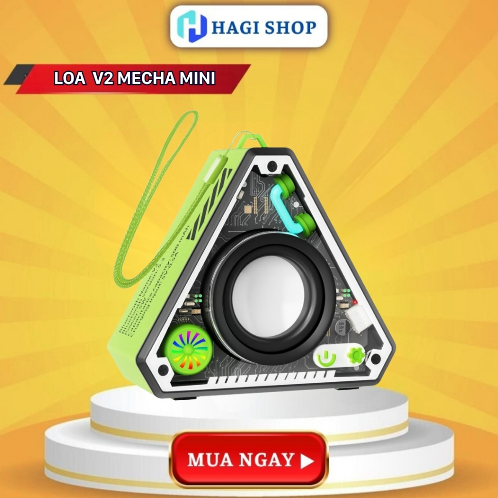 Loa Bluetooth Không Dây Để Bàn V2 Mecha Mini Bluetooth 5.3 Loa Siêu Trầm