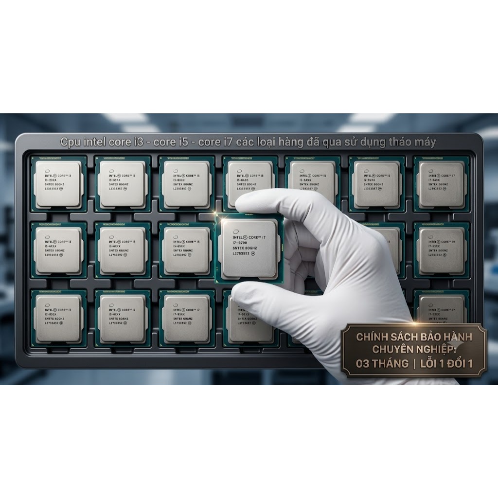 Cpu core i3 8100,i3 9100,i5 6500T,6500,i5 7400,i5 7500,i5 8500,i5 9500,i5 10400,11400,i7 6700,i7 770