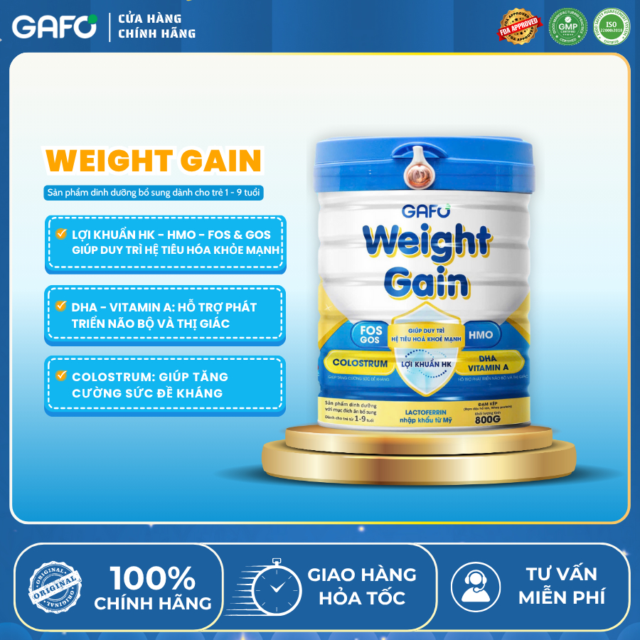 GAFO WEIGHT GAIN 800G ( 1-9 TUOI)