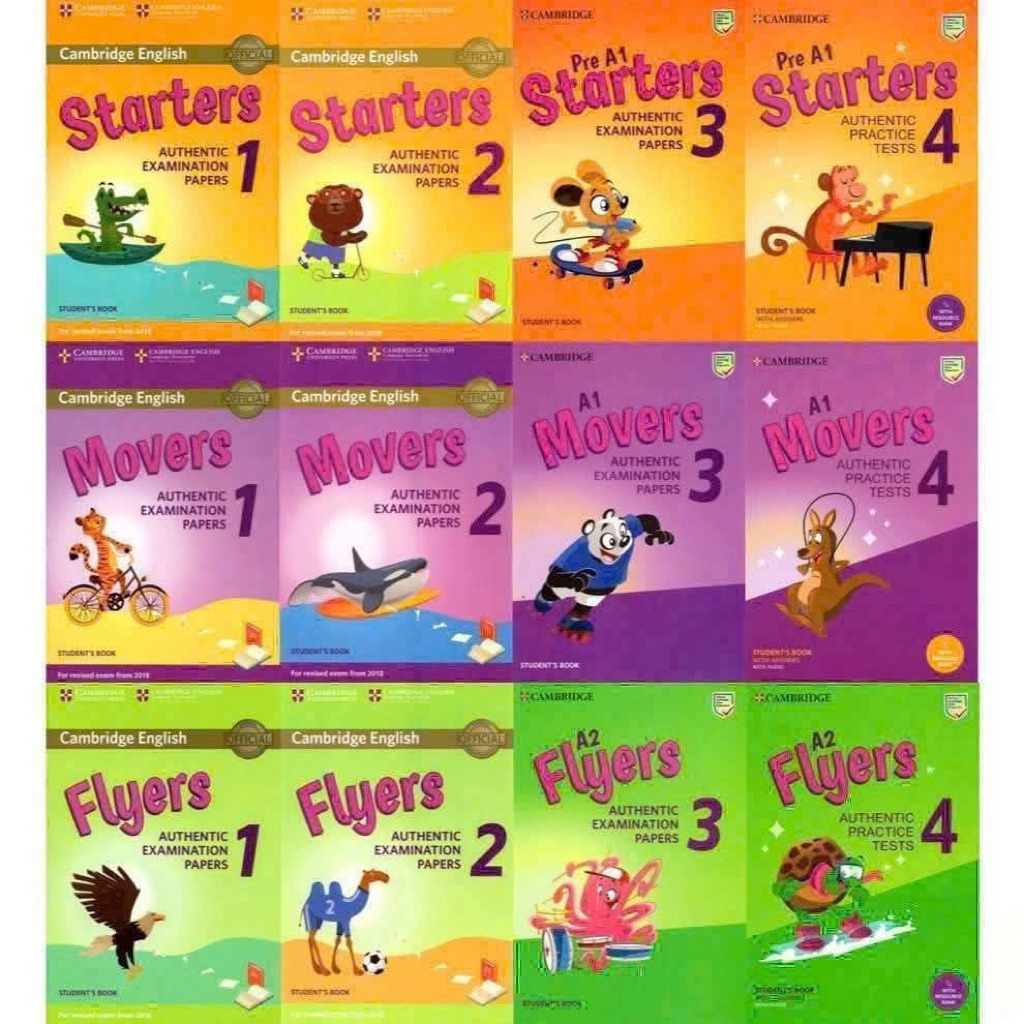sổ tay Starters Movers Flyers 1-2-3-4