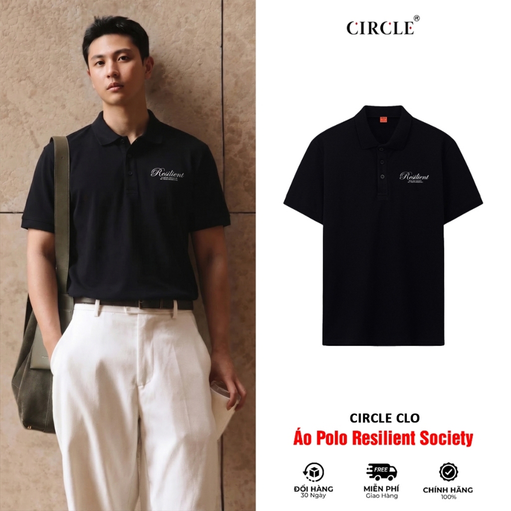 Áo Polo Resilient Society Circle Cotton Unisex - CIRCLE CLO