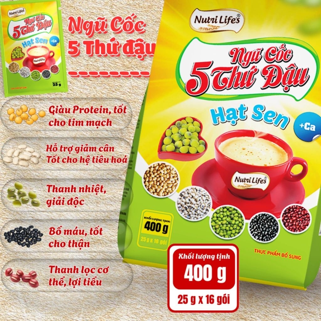 Ngũ cốc 5 thứ đậu hạt sen