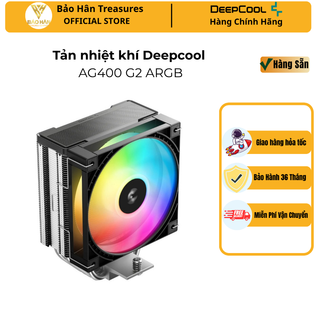 Tản Nhiệt Khí DeepCool AG400 G2 ARGB - Hàng Chính Hãng