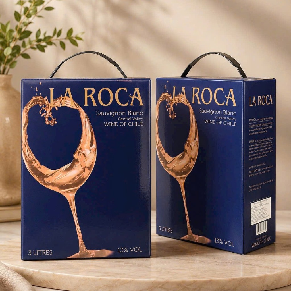 Rượu vang bịch Chile La Roca trắng 3 lít nhập khẩu
