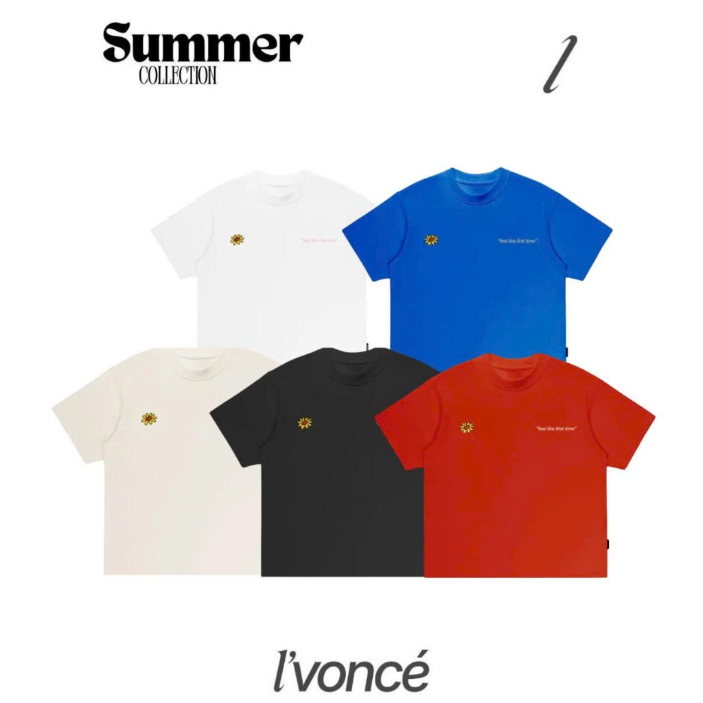 Áo Thun Tay Ngắn Unisex L’Voncé Thêu Hoa Hướng Dương Spring Fever Tee Cotton Cao Cấp SD6