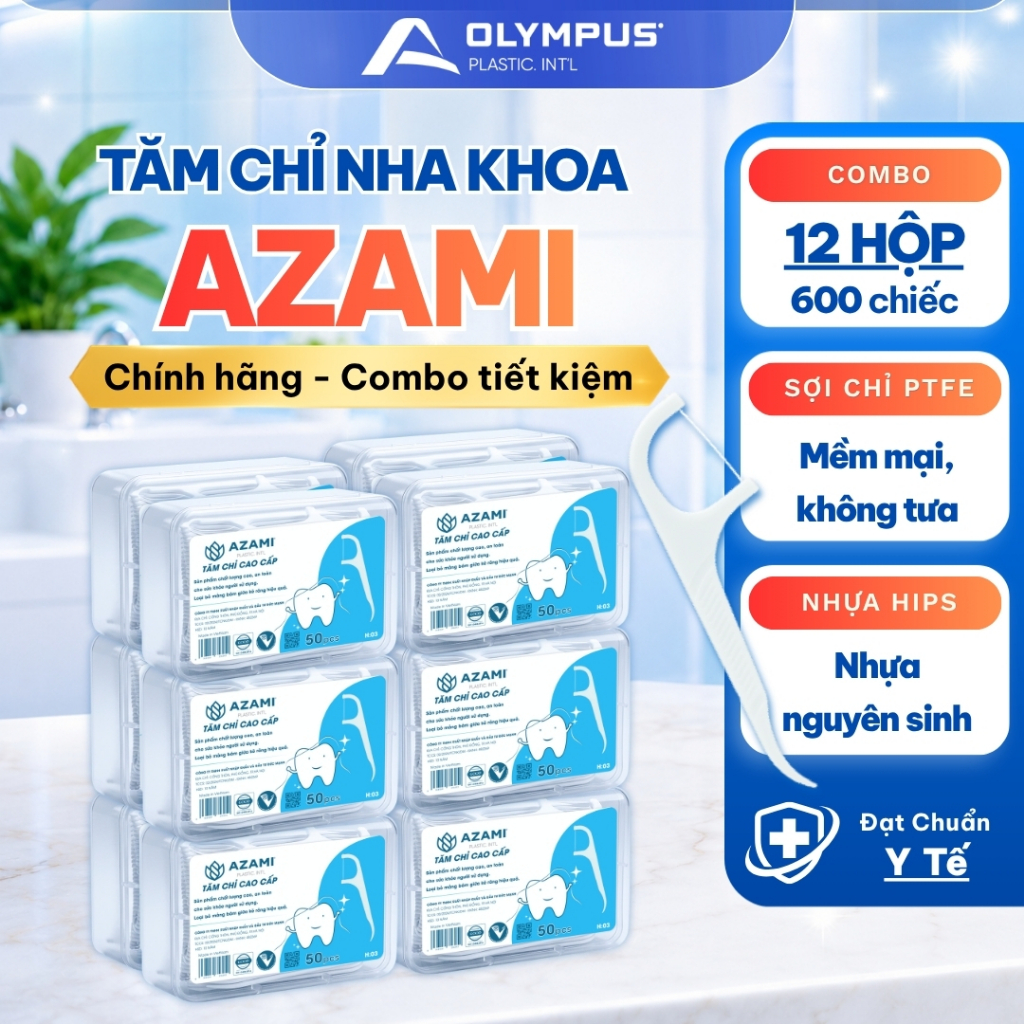 tăm chỉ nha khoa Azami, hàng Việt Nam chính hãng