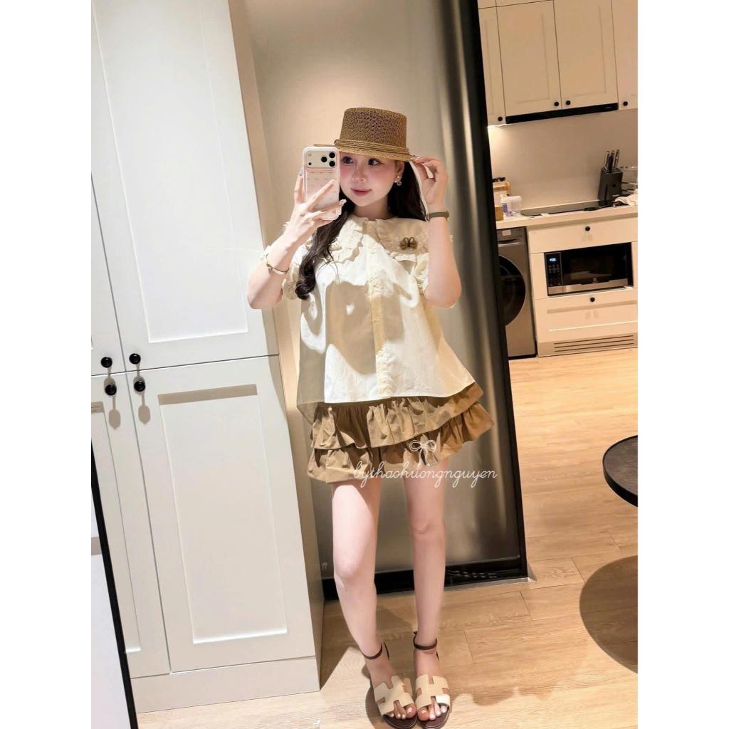 Set Váy Nữ Set Sơ Mi Cổ Bèo Phối Chân Váy 2 Tầng Có Lót Bảo Hộ Chất Vải Thô Hàn Mềm Mát Phong Cách Bánh Bèo Bun Shop20 | BigBuy360 - bigbuy360.vn