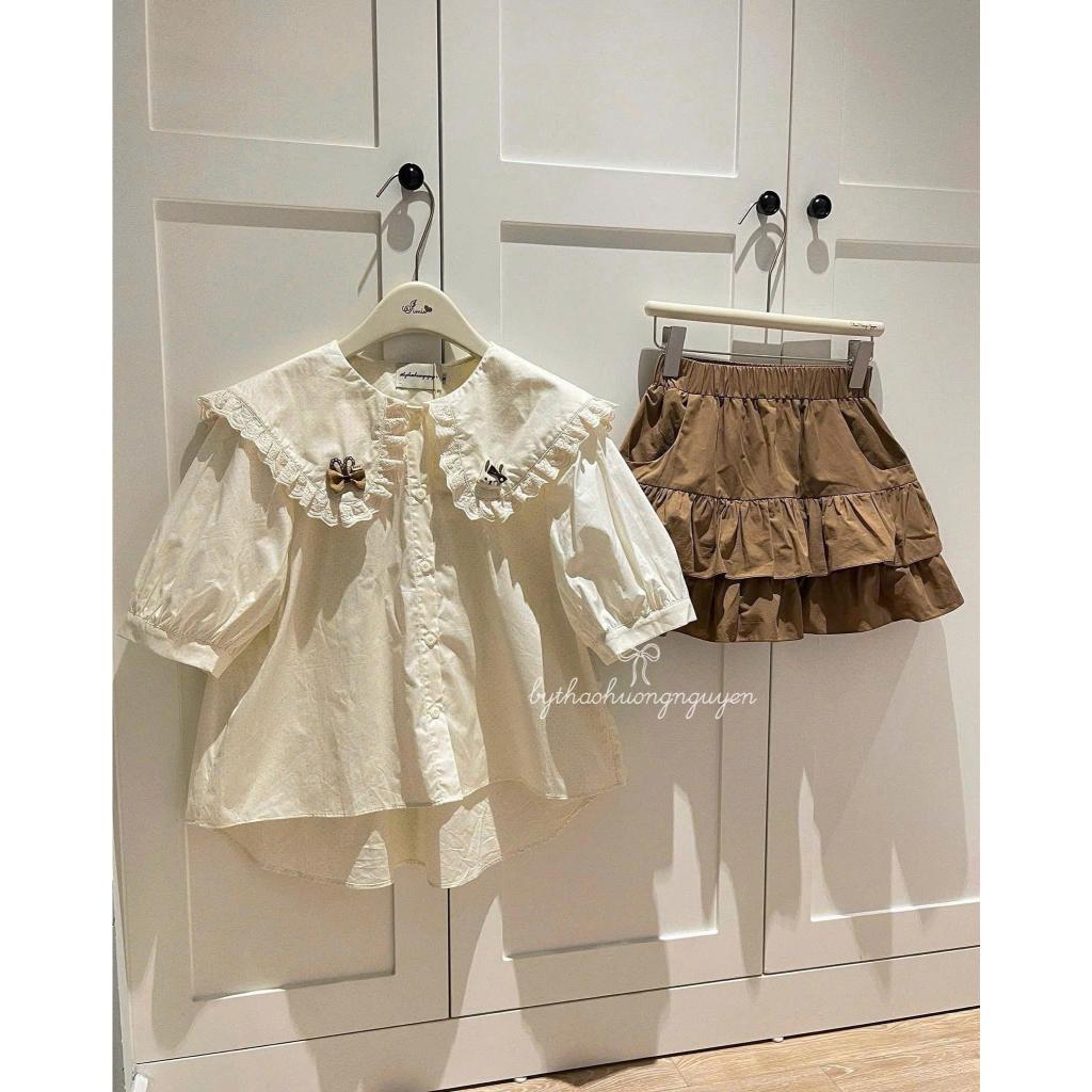 Set Váy Nữ Set Sơ Mi Cổ Bèo Phối Chân Váy 2 Tầng Có Lót Bảo Hộ Chất Vải Thô Hàn Mềm Mát Phong Cách Bánh Bèo Bun Shop20 | BigBuy360 - bigbuy360.vn