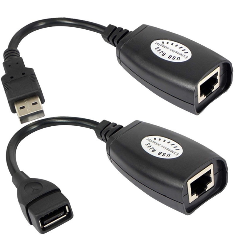Bộ Nối Dài Cáp USB Qua Dây Mạng 45M - 50m – USB Extender Qua Cáp LAN RJ45 Tín Hiệu Ổn Định