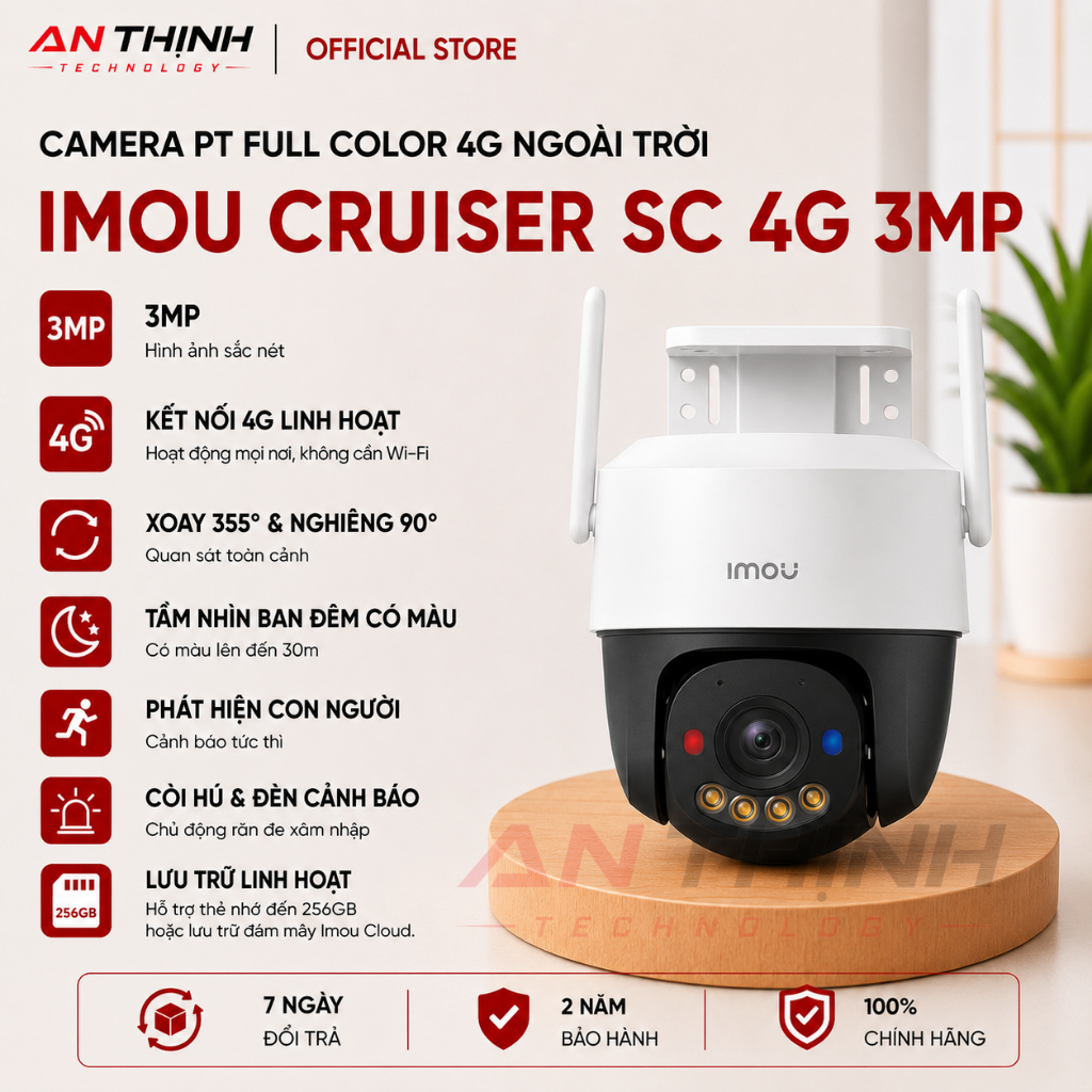 Camera PT Full Color IMOU Cruiser SC 4G 3MP (IPC-K7FP-3H0TE)