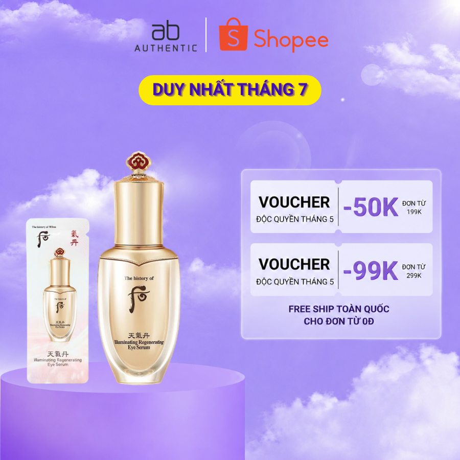 Combo 10 gói Tinh chất dưỡng vùng da mắt Whoo Cheongidan Regenerating Eye Serum - AB Authentic