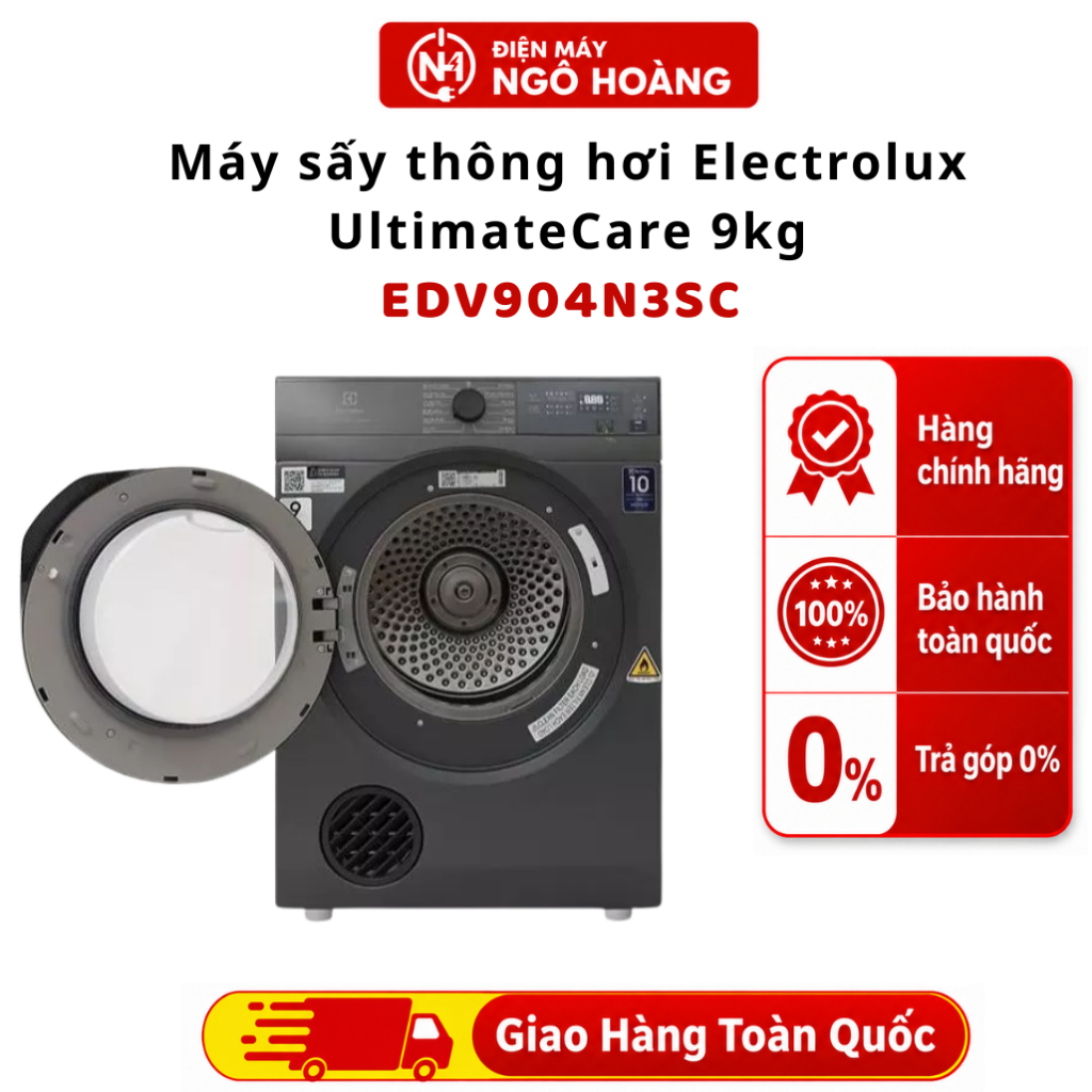 EDV904N3SC - Máy sấy thông hơi Electrolux UltimateCare 9kg EDV904N3SC chính hãng, sấy khô nhanh, chă